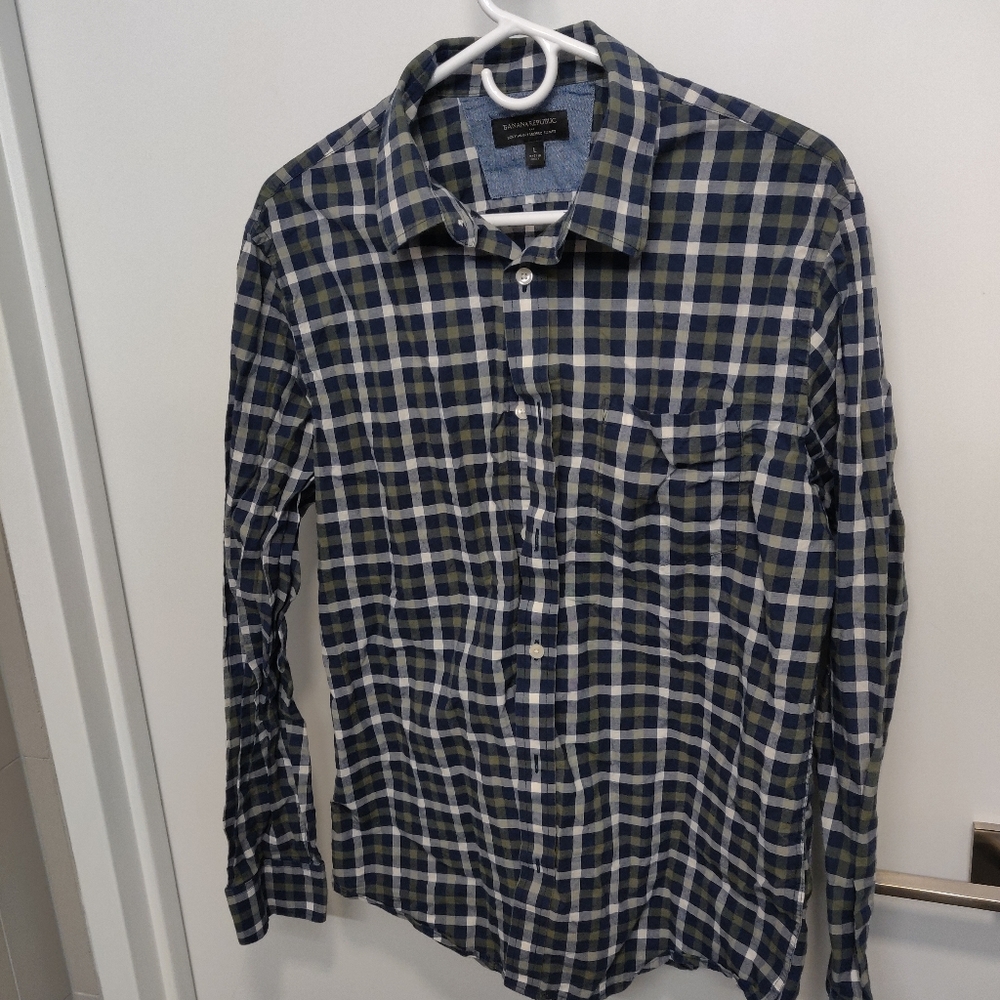Green plaid shirt